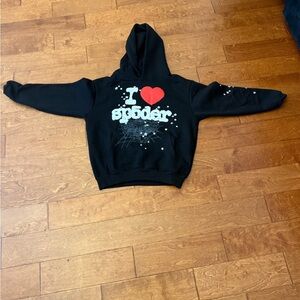 Black 'I Love Spider' Hoodie